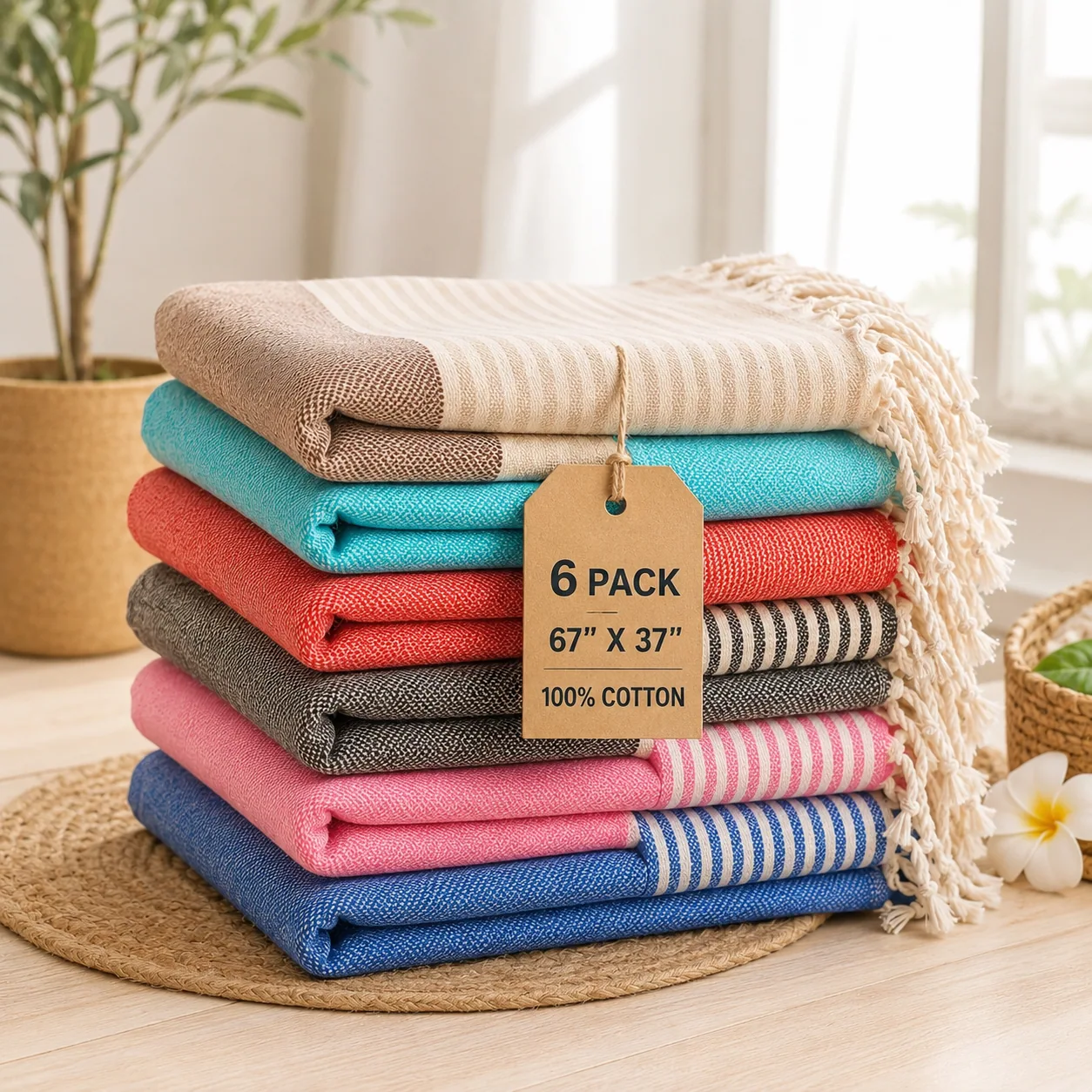 Turkish Beach Towels — 6 Pack image 1