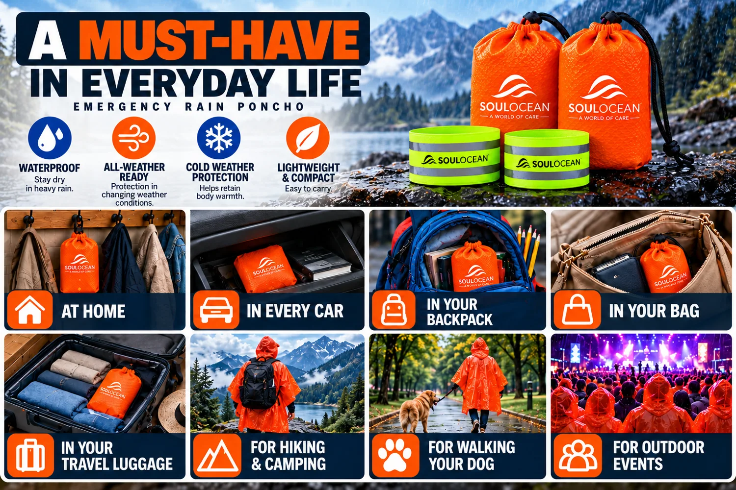 Emergency Rain Poncho Kit image 5
